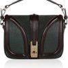 Burberry Texturedleather and Suede Shoulder Bag in Green (forest) - Lyst