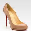 Christian Louboutin Patent Leather Platform Pumps in Beige (nude) - Lyst