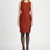Giambattista Valli Grosgrain Belt Dress in Orange - Lyst