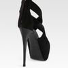Giuseppe Zanotti Suede and Patent Leather Platform Sandals in Black - Lyst
