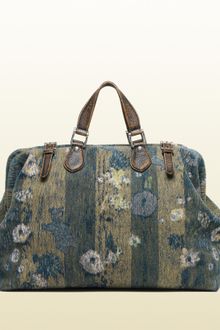 Gucci Goldmark Jacquard Cotton Carryon Duffle Bag - Lyst