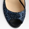 Jimmy Choo Crown Glitter And Leather Platform Pumps in Blue (navy) - Lyst