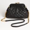 Marc Jacobs Little Stam Leather Crossbody Bag in Black (black/ brass) - Lyst