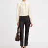 Milly Cropped Leather Pants in Black - Lyst