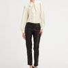 Milly Cropped Leather Pants in Black - Lyst