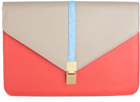 Modcloth Statement To Be Clutch in Pink (teal) - Lyst
