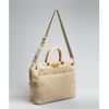 Prada  Woven Canvas Structured Top Tote Bag in Beige - Lyst