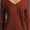 Vince Double V Tee in Brown (henna) - Lyst