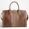 Yves Saint Laurent Cabas Chyc Medium Genuine Tejus Leather Satchel in Beige (dove beige) - Lyst