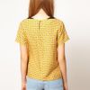 Asos Collection Asos Top With Daisy Print And Crochet Collar in Yellow (multi) - Lyst