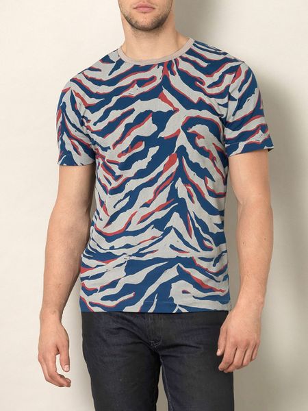 Balenciaga Camo Print Tshirt in Gray for Men (camo) - Lyst