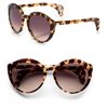 Bottega Veneta Catseye Acetate Sunglasses in Brown (havana) - Lyst