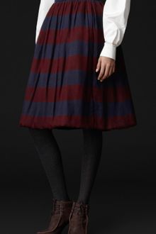 Burberry Prorsum Striped Cotton and Silk Skirt - Lyst