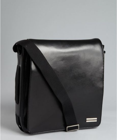 calvin klein black messenger bag