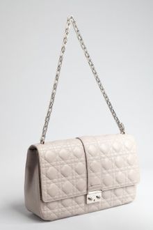 Dior Grey Cannage Leather Chain Strap Shoulder Bag - Lyst
