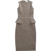 Givenchy Peplum Back Dress in Gray (gold) - Lyst