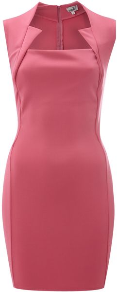 John Zack Sleeveless Cut Away Scuba Shift Dress - Lyst