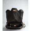 Miu Miu Black Leather Buckle Turnlock Convertible Shoulder Bag in Black - Lyst
