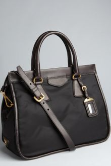 Prada Black Nylon and Leather Large Convertible Tote - Lyst
