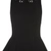 Topshop Embellished Collar Peplum Top in Black - Lyst