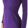 Zac Posen Long Sleeve Dress in Purple (violet) - Lyst