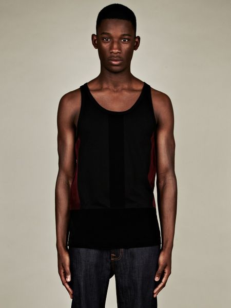 Christopher Kane Christopher Kane Mens Flock Panel Vest in Black for Men - Lyst