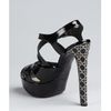 Dior Black Patent Leather Cannage Peep Toe Platforms in Black - Lyst