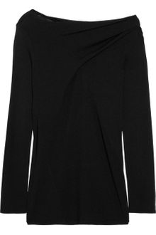 Donna Karan New York Draped Knitted Top - Lyst