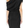 Halston Heritage Oneshoulder Satin Dress in Black - Lyst
