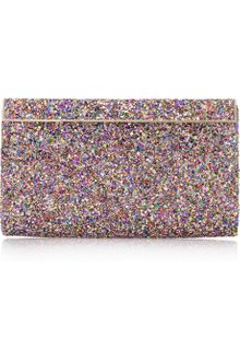 Jimmy Choo Cayla Glitter Finished Clutch - Lyst