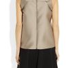 Lanvin Ruffled Duchess Satin Top in Gold (champagne) - Lyst