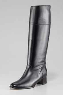 Manolo Blahnik Equestra Leather Tall Boot - Lyst