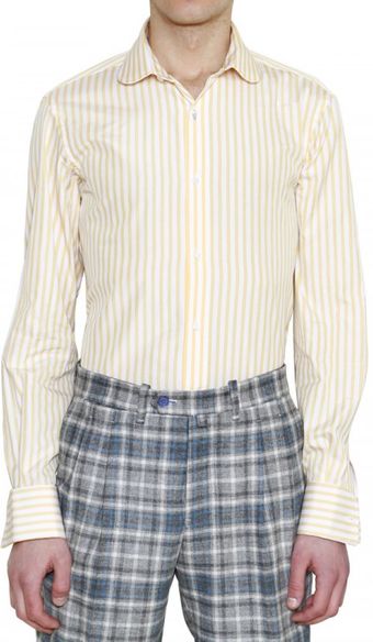 Manuel Vanni Striped Cotton Shirt - Lyst