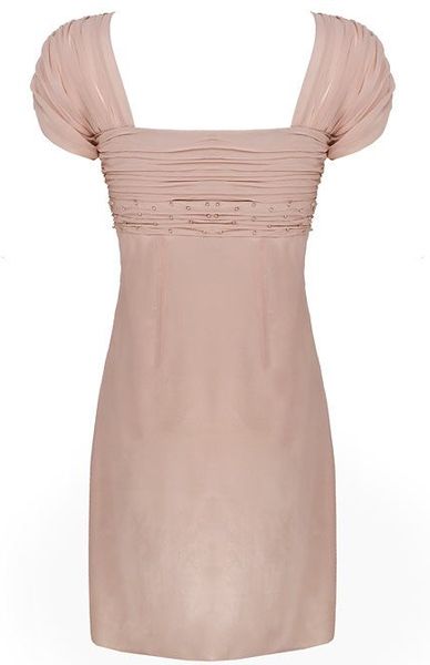 Minuet Petite Peach Silk Beaded Vintage Dress in Pink | Lyst