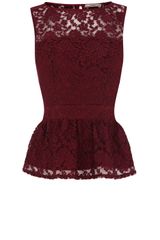 Oasis Lace Peplum Top