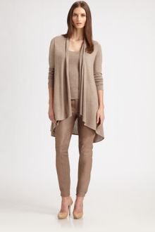 Ralph Lauren Black Label Cashmere Silk Cascade Cardigan - Lyst