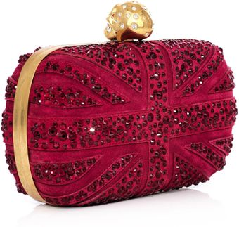 Alexander McQueen Swarovski Crystal Union Jack Clutch - Lyst