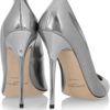Jimmy Choo Anouk Metallic Leather Pumps in Silver - Lyst
