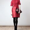 Lanvin Inverted Silk Dress in Red - Lyst