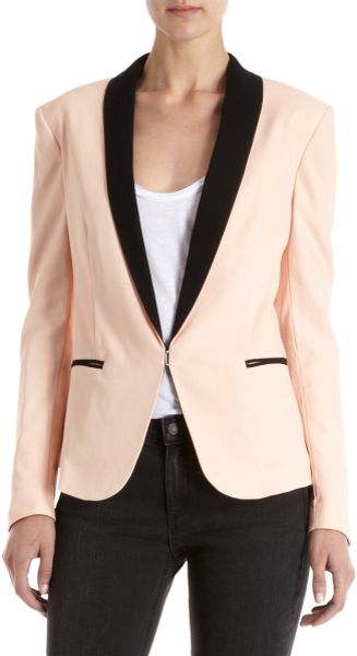 Rag & Bone Sliver Tuxedo Jacket in Pink (blush) - Lyst