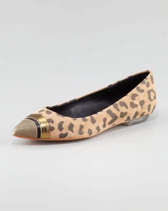Rebecca Taylor Lola Suede Leopardprint Flat - Lyst