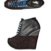 Yves Saint Laurent Ariane Wedge Boots in Black (brown) - Lyst