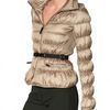 Burberry Sutherland Belted Technical Satin Jacket in Gold (beige) - Lyst
