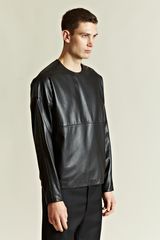 Jil Sander Jil Sander Mens Long Sleeved Leather Top