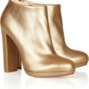 Christian Louboutin Rock Amp Gold 120 Metallic Leather Ankle Boots in Gold - Lyst