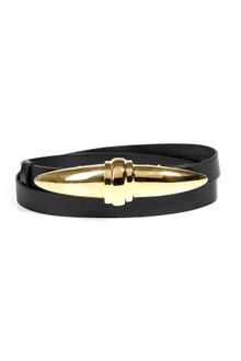 Donna Karan New York Black Gold Buckle Adjustable Belt - Lyst