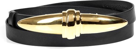 Donna Karan New York Black Gold Buckle Adjustable Belt in Black - Lyst
