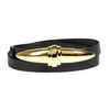 Donna Karan New York Black Gold Buckle Adjustable Belt in Black - Lyst