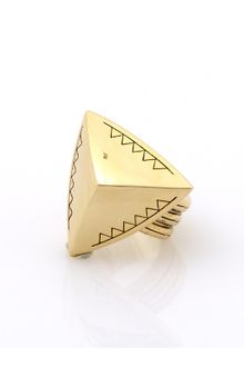 House Of Harlow Faceted Pyramid Cocktail Ring - Lyst