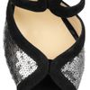 Jimmy Choo Tune Sequined Cutout Suede Sandals in Black - Lyst